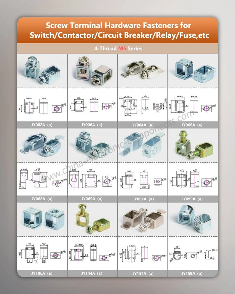 Screw Clamp Type Terminals for Switch/Contactor/Circuit Breaker/Relay/Fuse,etc Screw Clamp Type Terminals for Switch/Contactor/Circuit Breaker/Relay/Fuse,etc