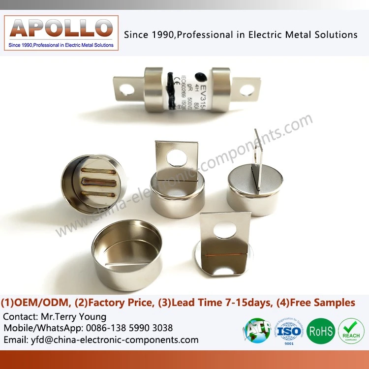 Cap and Contact for Fast Acting EV Fuse Cap and Contact for Fast Acting EV Fuse